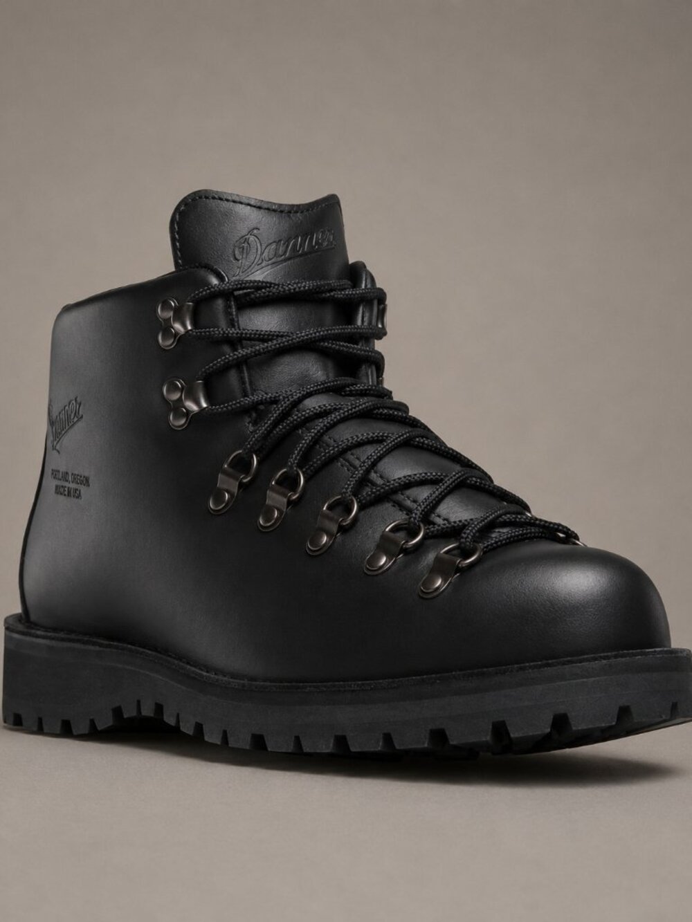 Danner Mountain Light Leather Speed Lace Hiking Boots Black Size 8.5